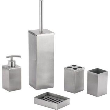 SS Square Stainless Steel Bathroom Accessory Set
