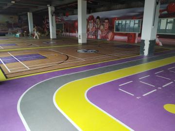 PVC sports flooring colorful vinyl flooring