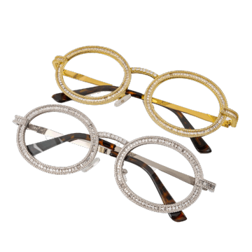 Oval Diamond Glasses Frame