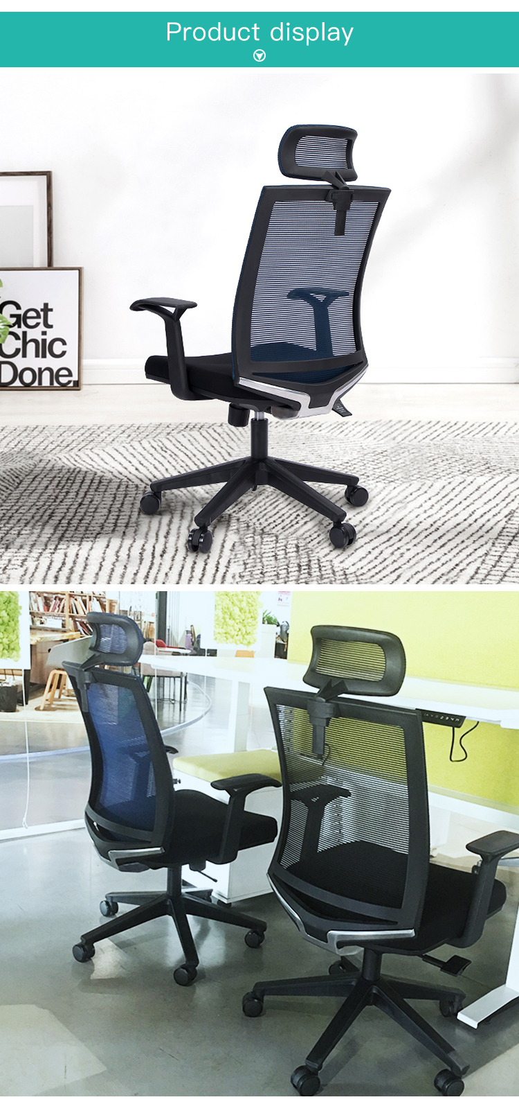 Wholesale new style lift swivel mid-back comfortable ergonomic computer modern full mesh swivel office chairs