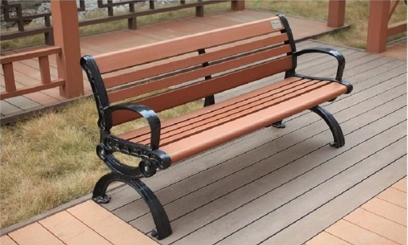 Factory Wholesale Outdoor WPC Chair Composite Plastic Bench Garden WPC Bench