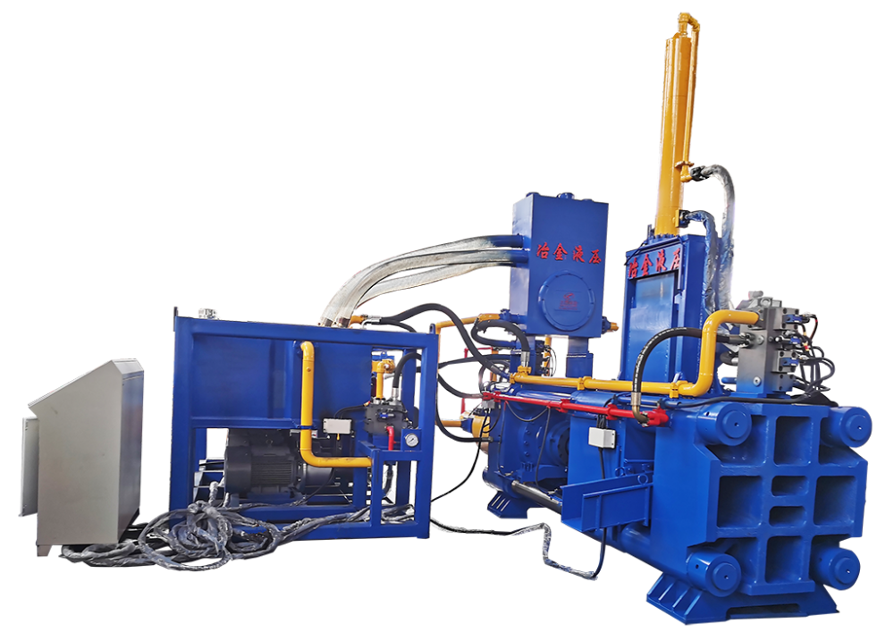 Horizontal Steel Scrap Shavings Sludge Briquetting Machine