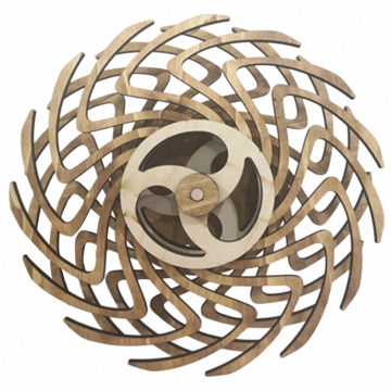 Geometric Kinetic Art Magic Windmill: 3D Rotating Kinetic Sculpture for Home Decor