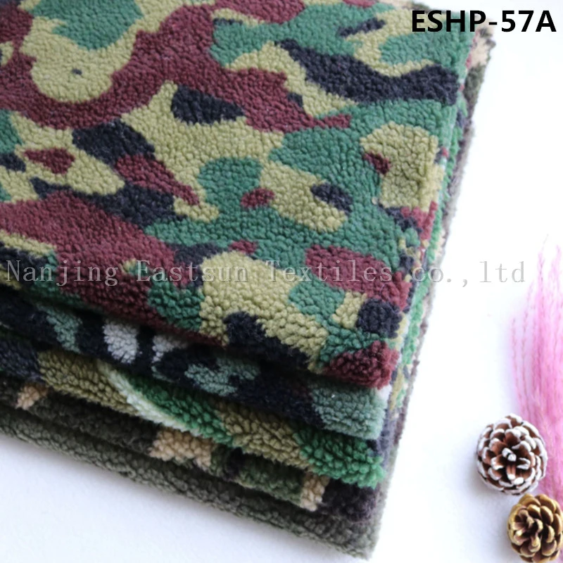 100% Polyester Jacquard Faux Sherpa Fur Eshp-90A