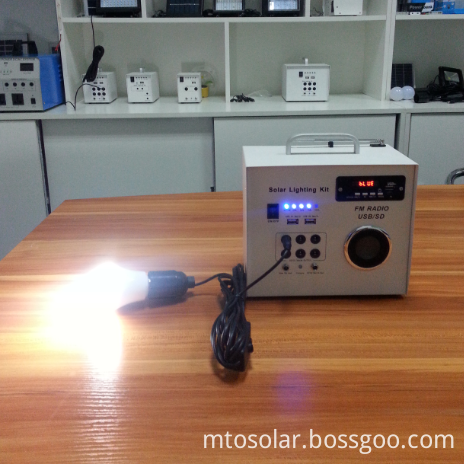 Solar home light with radio bluetooth