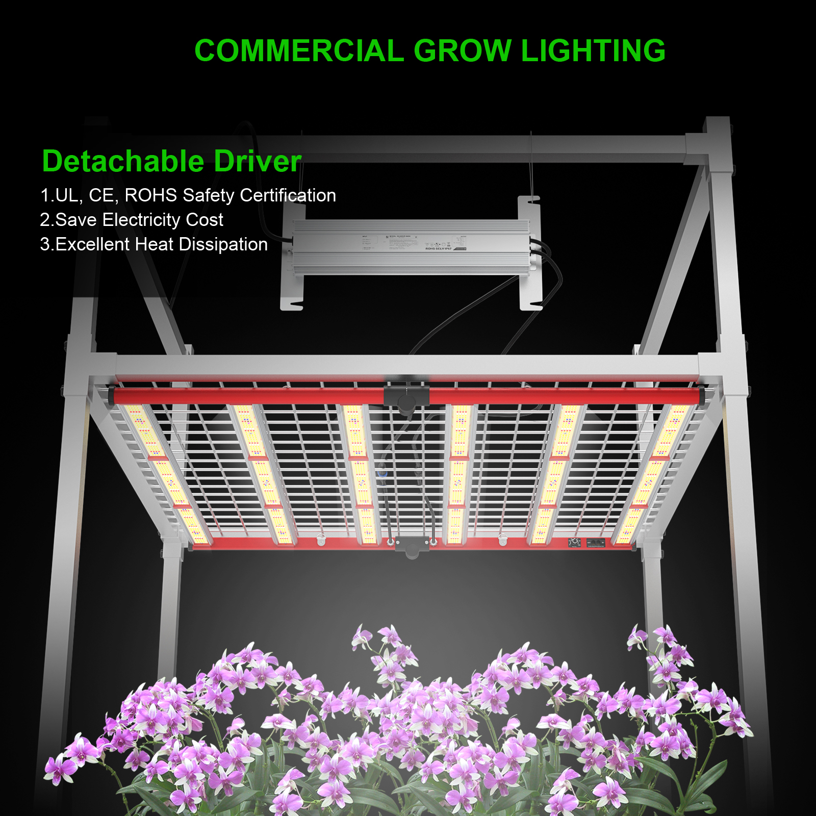 Best Grow Light Bar 650W Full Spectrum LED Grow Light για την κηπουρική οδήγησε τα φυτικά φώτα μπαρ για υδροπονικό θερμοκήπιο