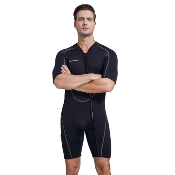 Seaskin Men Front Zip Shorty Mergulho Wetsuit