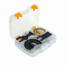 2024 Universal Fit Quick Release Oscillating Multi Tool Blade - Wood and Metal Cutting with Clear PVC Carry Box