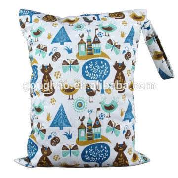 New products Printed PUL Cloth Diaper Wet Bags Many Usage Fashion Handle Cloth Bags