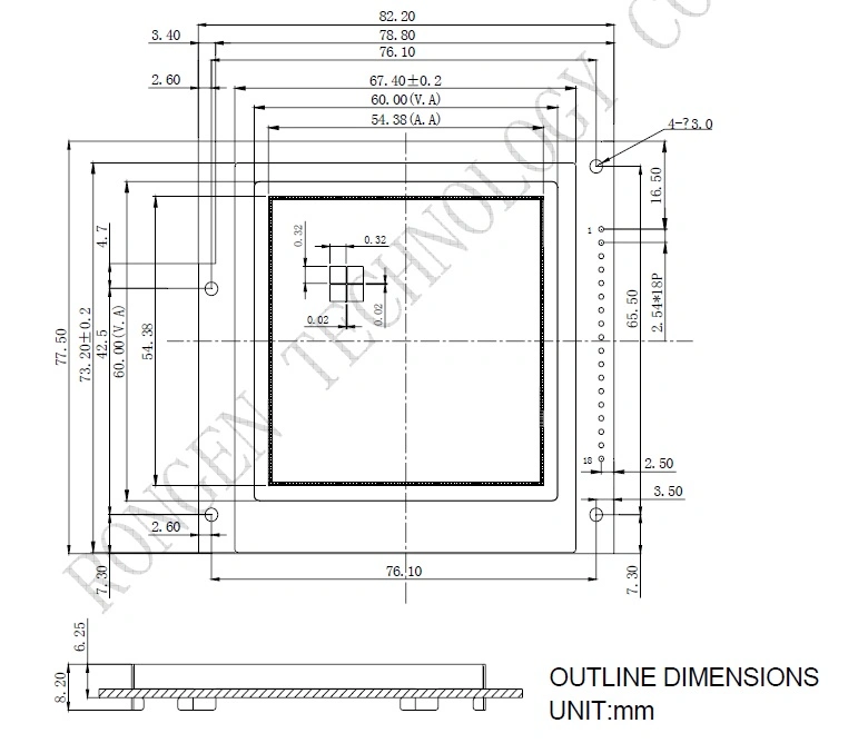 Stn 3.4inch LCD Module 160*160 Resolution LCD Display