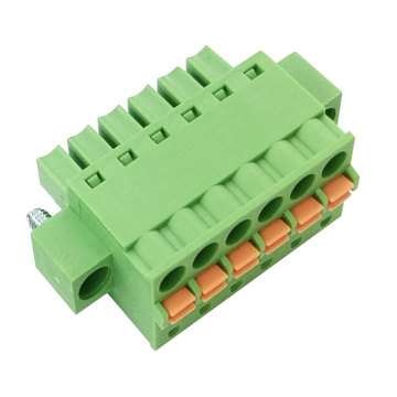 3.81mm pitch female spring screwless terminal block