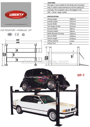 3.2T four post hydraulic elevator