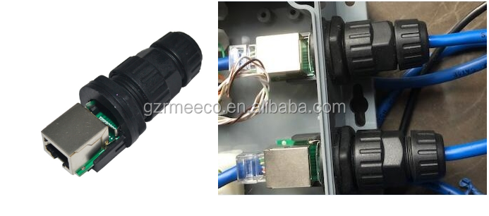 M20 M22 M25 8 Pin Female RJ45 Socket connector