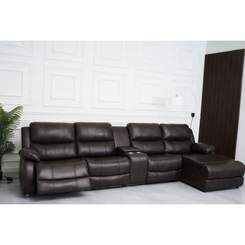 Leather Luxury electric recliner sofa set