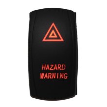 5Pin Rocker Switch for Bus Truck - 20amp/12v & 10amp/24v On/off LED Light Multicolor Orange Hazard Warning