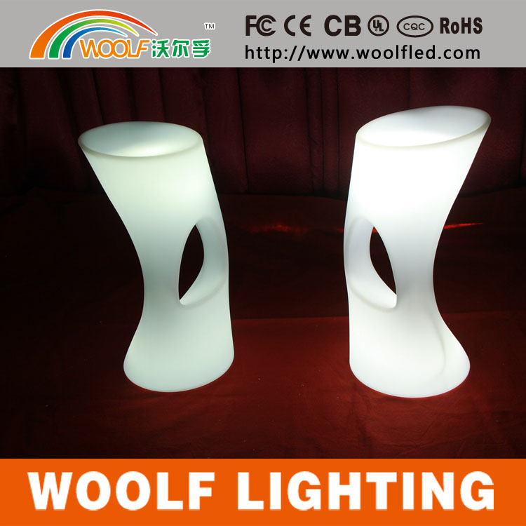 Plastic Glow Club Cafe LED Bar Stool