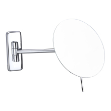 Extending round frameless wall mirror