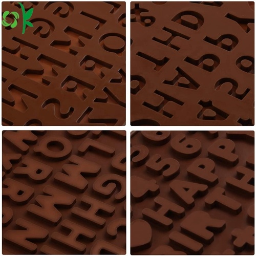 Molde de silicone para letras e molde para chocolate numérico