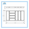 Alat pemotong nampan memasukkan Organiser laci dapur