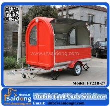 New designed Popular mobile outdoor food BBQ trailer/ food concession trailer with wheels