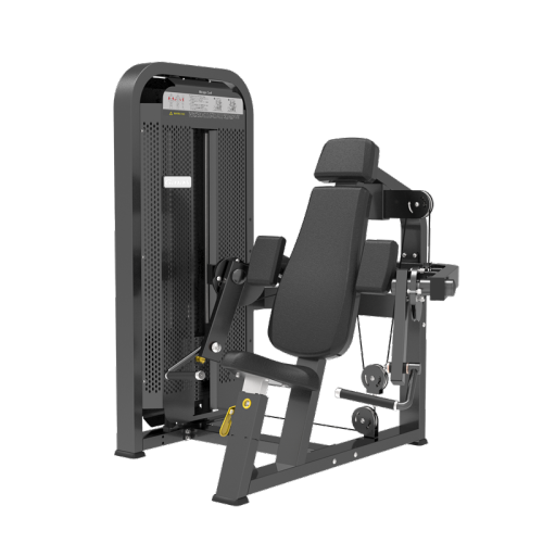 Krachttraining zittende biceps krulmachine