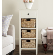 Wholesale Wooden Clothes Cabinet With Woven Basket Drawers