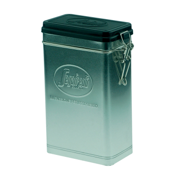 Rectangular Tin Box with Plastic Clip Lid