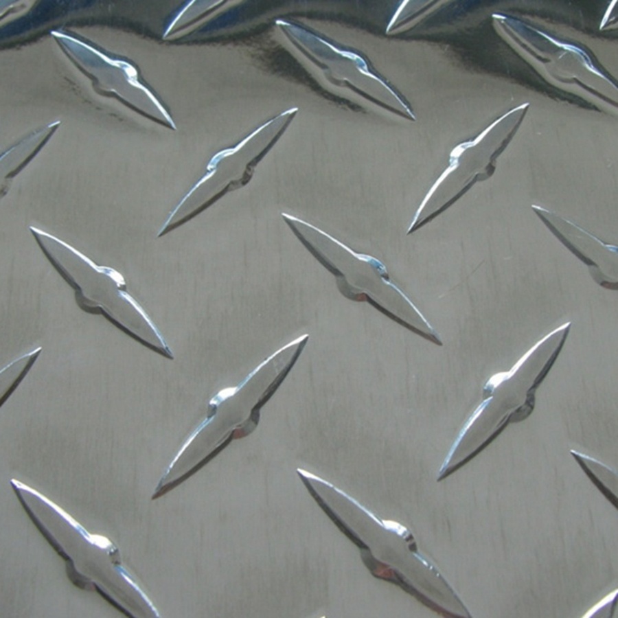 Thin embossed  aluminum diamond plate sheet