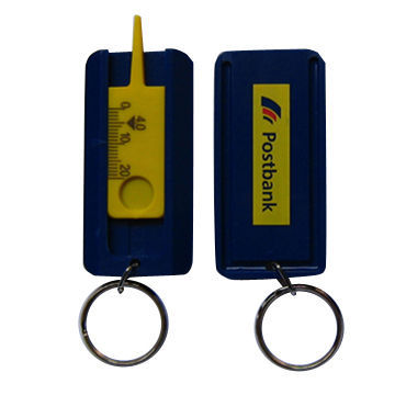 Tire depth measurer keyring