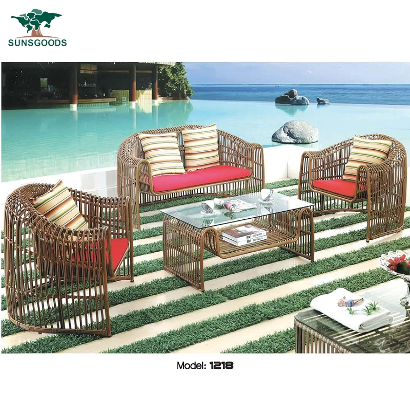 Wholesaler Modern Furniture Chinese Garden Hotel Leisure Rope Corner Outdoor Furniture Set