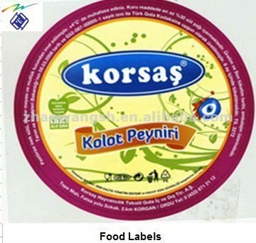 Adhesive Sample Food Labels/Stickers