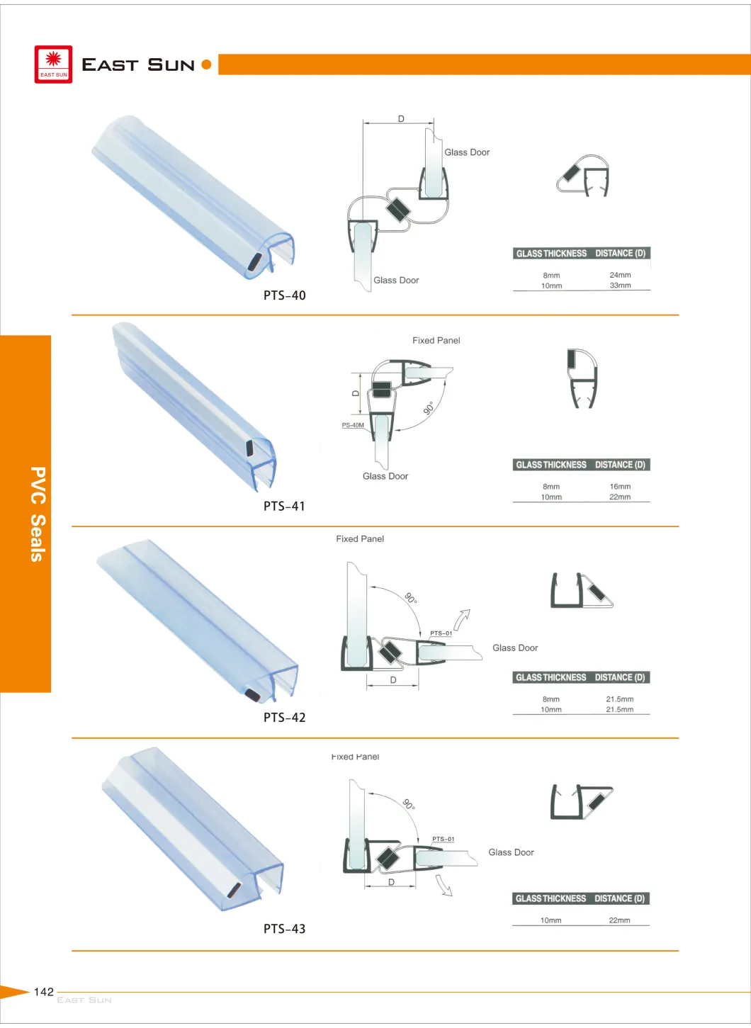 Hot Designs PVC Door Seal  (PTS-42)