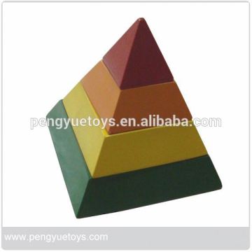 Triangle Pyramid Wooden Puzzle Games	,	diy IQ Pyramid 3D Puzzle	,	Interesting Pyramid magic Puzzle
