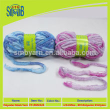 2015 China factory wholesale super bulky mesh yarn for knitting blankets or scarves