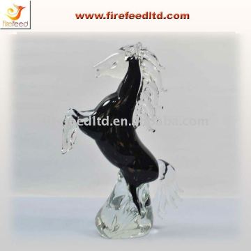 Unique Black Horse Glass Craft