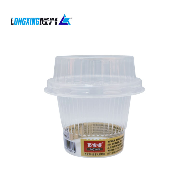 wholesale disposable transparent ice cream custom print plastic cup with lid