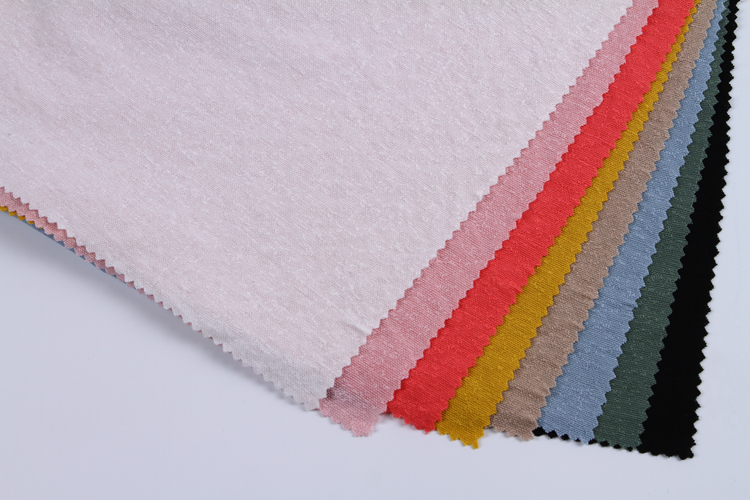 Free sample Shaoxing custom design textile offwhite nylon rayon linen fabric bundle cloth materials for clothes