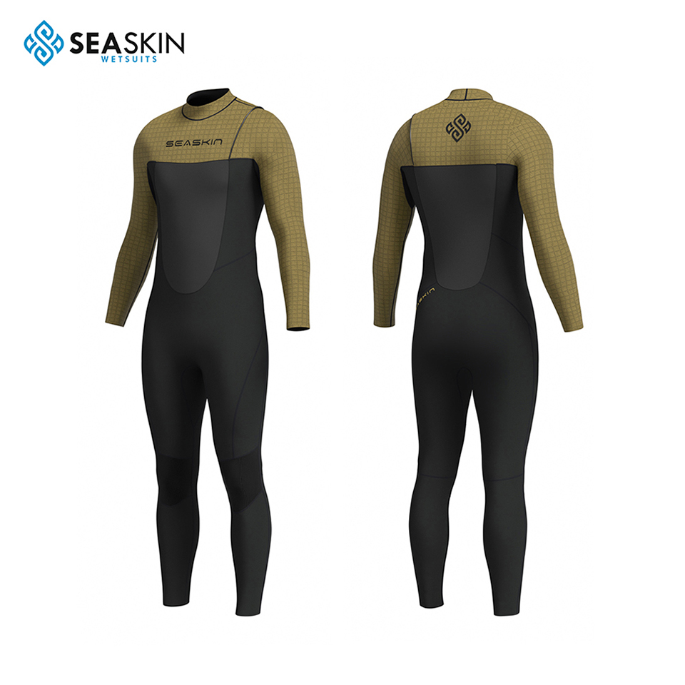 Seackin 4/3mm Long Sleeve Men Wetsuit Surf Wetsuit