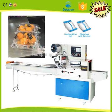 Flow Pack Automatic Fresh Fruit Packing Machine With Tray