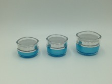 hotsale acrylic silver round cream jar lotus leaf tube PMMA JARS