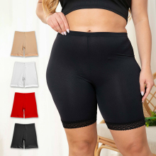 Seamless Middle Waist Leggings with Lace Underwear