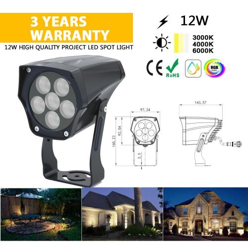 Holofote LED 12W à prova d'água