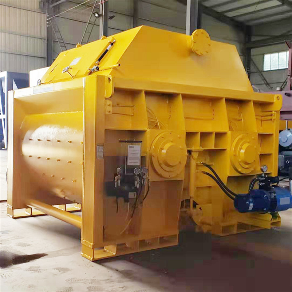 Self loader JS concrete mixer with elevator