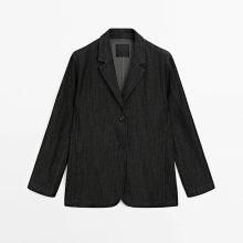 Women's casual commuting style loose denim suit jacket