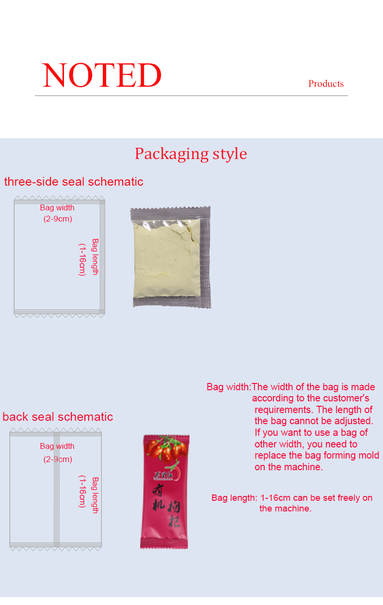 Automatic Back Seal Pop Corn Biscuits Nuts Chips Food Packing Machine