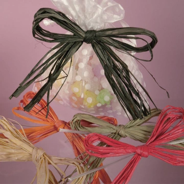 peach raffia ribbon