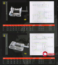 Qe Vertical and Horizontal Vice and Tq Precision Drill Press Vice