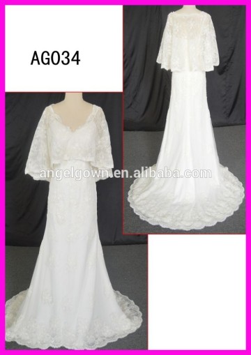 AG034 2015 spring style lace mermaid wedding dress