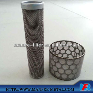 Perforated metal sintered wire mesh for cylinder filter