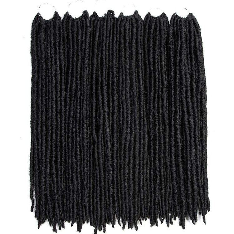 Straight Faux Locs Crochet Hair Extensions Dread Locks Hair Soft And Long 20inch Ombre Color Synthetic Fiber Afro Faux Locs